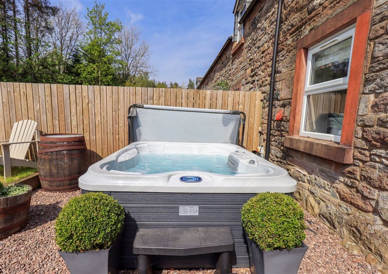There is a hot tub at Corner Cottage, Unthank near Penrith