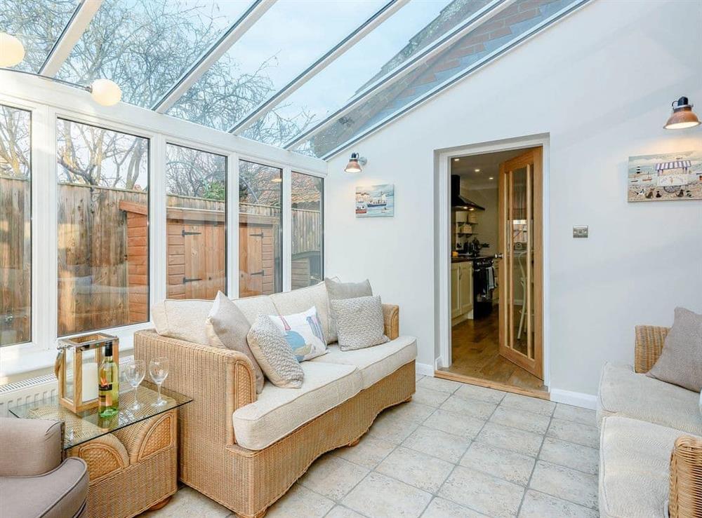 Relaxing conservatory at Corner House in East Runton, Norfolk