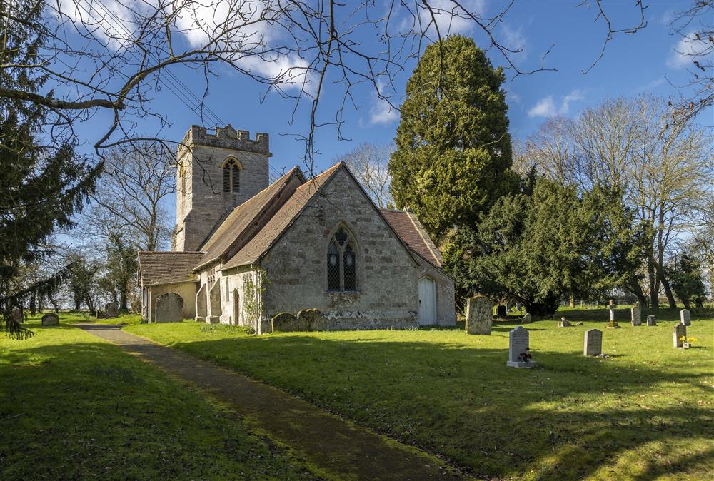 St. Peters Church in the idyllic village of Abbots Morton dates back to the 12th century at Corner Thatch, Abbots Morton