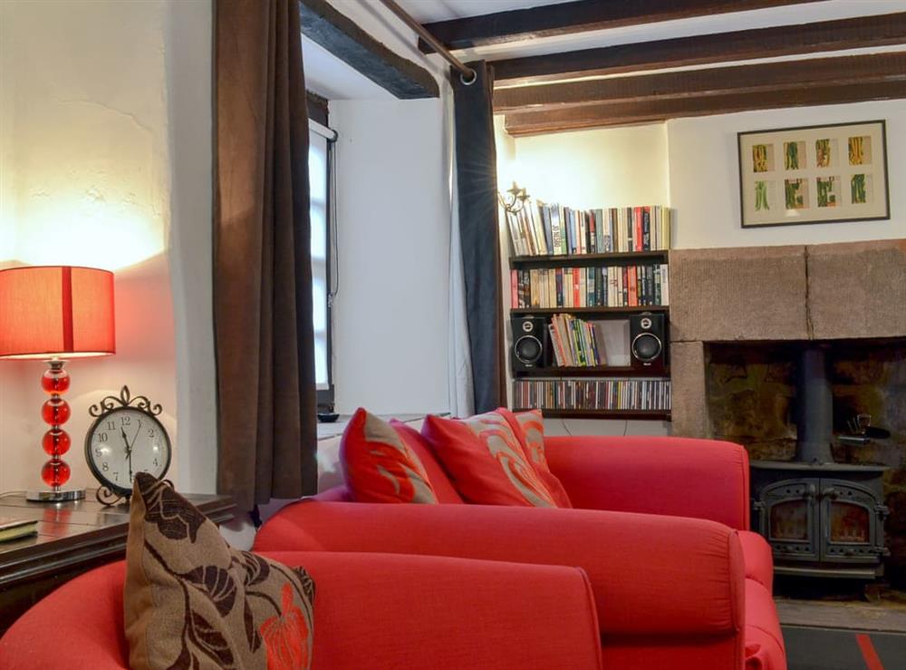 Comfy living room at Cornerpin Cottage in Whatstandwell, near Matlock, Derbyshire
