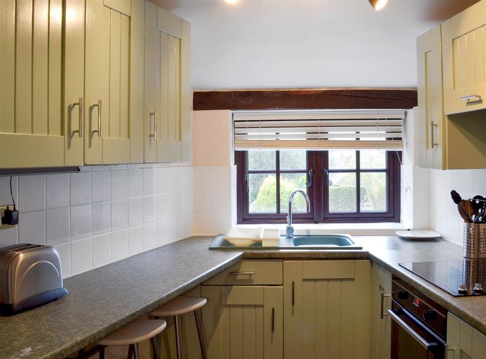 Well equipped kitchen at Cornerpin Cottage in Whatstandwell, near Matlock, Derbyshire