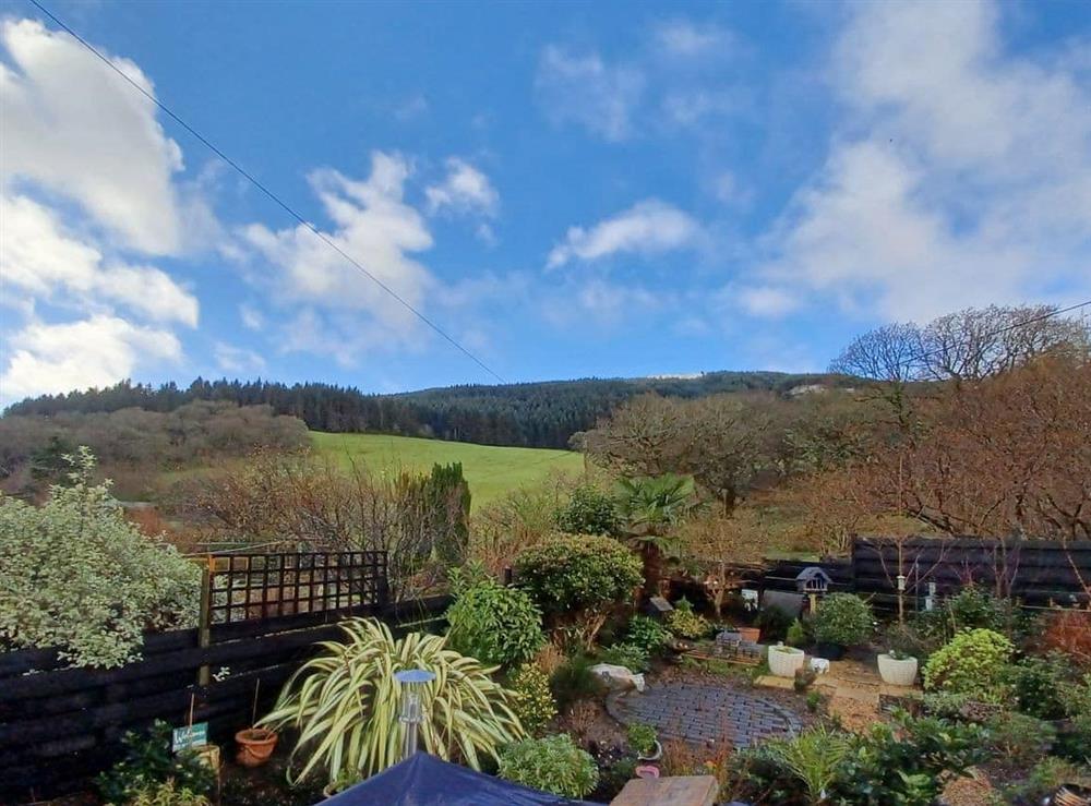 View over the garden at Cornerways in Blairmore, Argyll