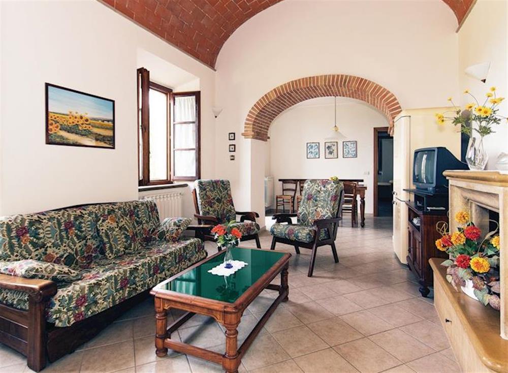 Living area at Corneto 2 in Pomarance, Italy