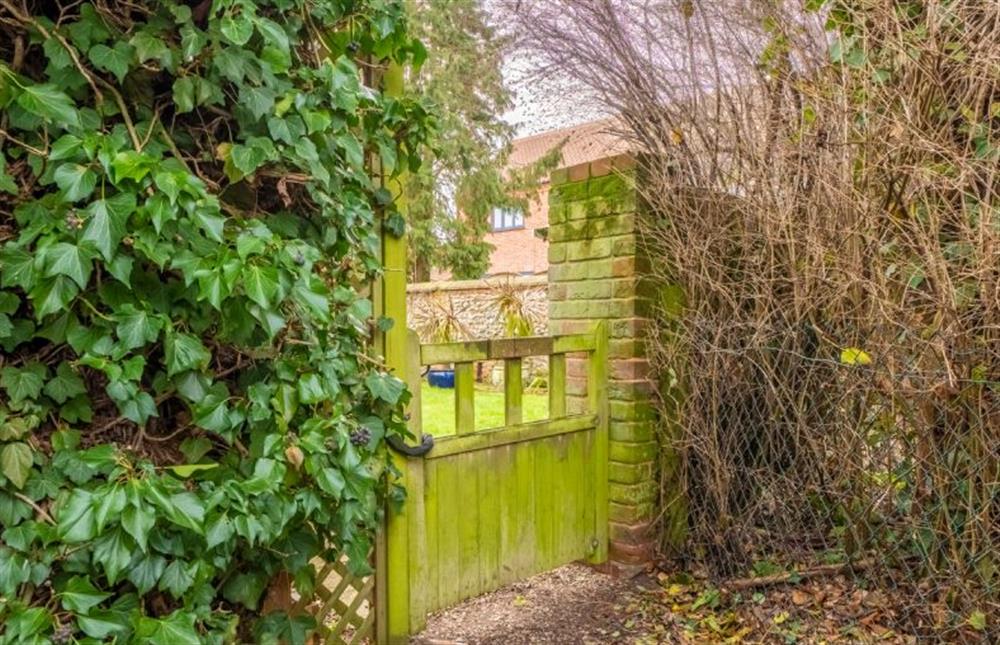 The gateway giving access to the garden at Cornloft Cottage, South Creake near Fakenham