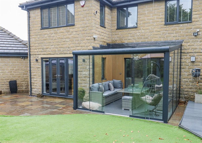 Enjoy a cup of tea on the patio at Corriegale, Apperley Bridge