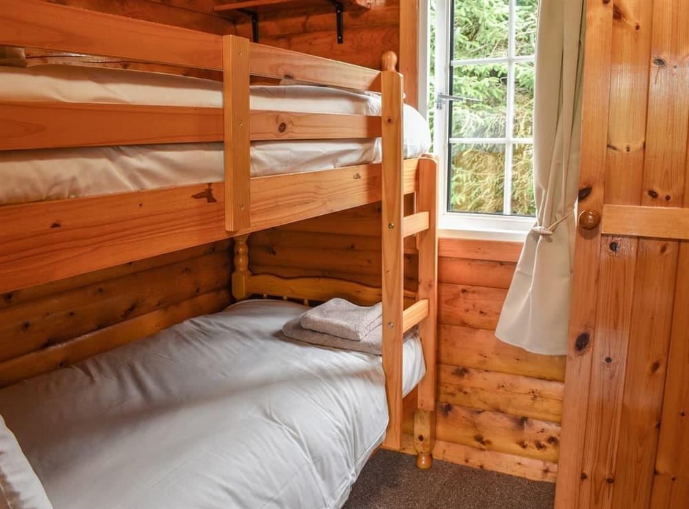 Bunk bedroom at Cosy Cabin in Trawsfynydd, near Harlech, Gwynedd