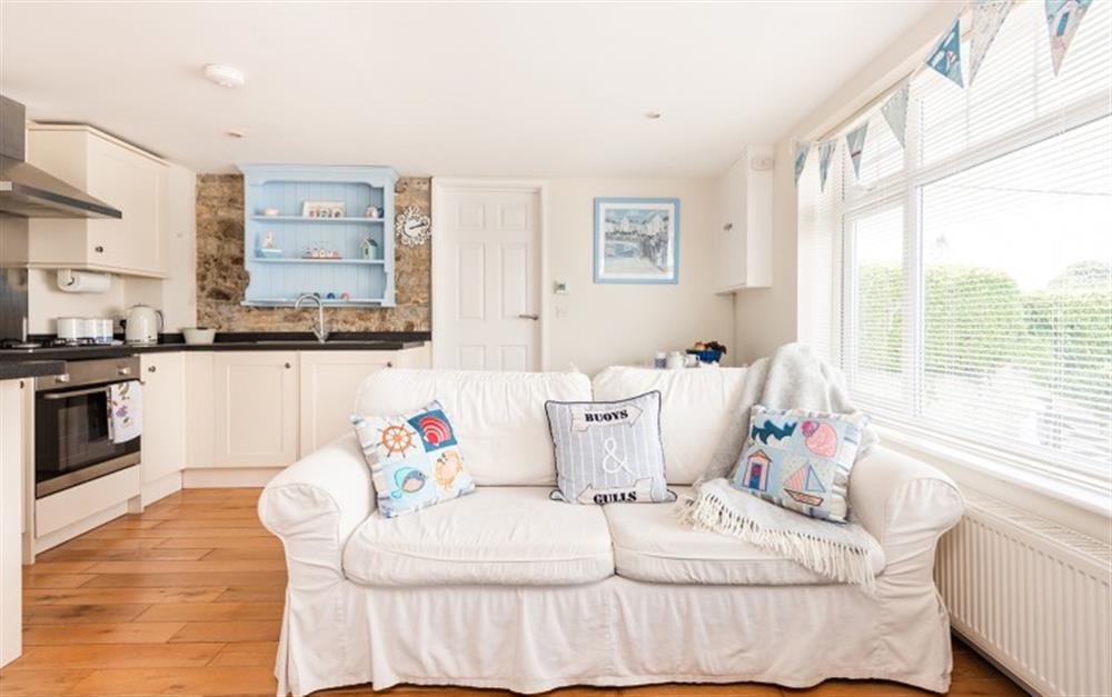 Light and airy open plan living area. at Cosy Corner in Lyme Regis