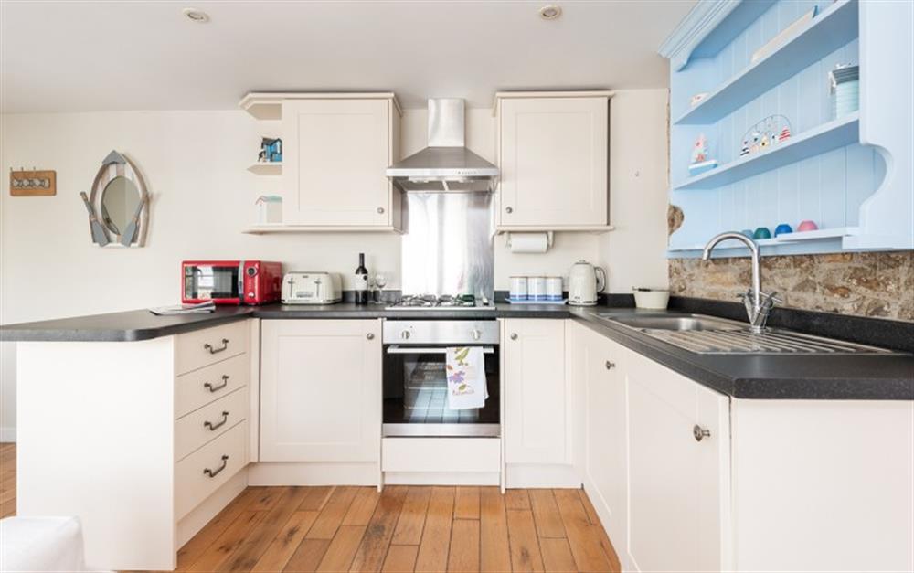 Open plan kitchen at Cosy Corner in Lyme Regis