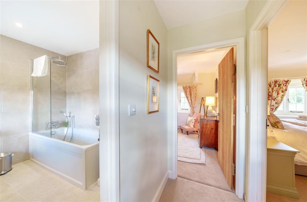 The ground floor landing, with access to the family bathroom at Cosy Cottage, Dorchester