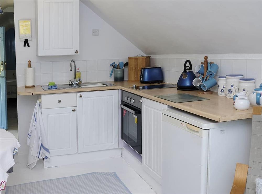 Kitchen at Cosy Cottage in Ruan Minor, Cornwall