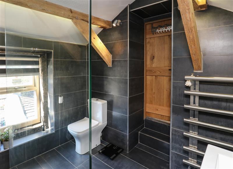 This is the bathroom at Cosy Nest Cottage, Holmfirth