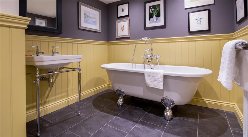 The first bathroom at Cotehele Dairy Cottage in Saltash, Cornwall