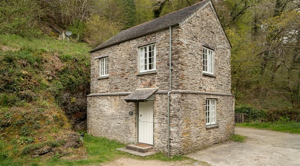 The exterior of Cotehele Engine Cottage at Cotehele Engine Cottage in Calstock, Cornwall