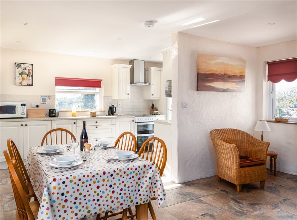 Open plan living space at Cothi Cottage in Ponthirwaun, Dyfed