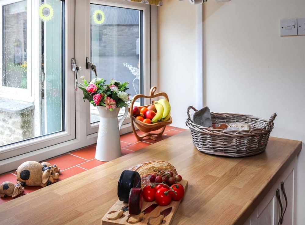 Kitchen area at Cothi Cottage in Talley, near Llandeilo, Dyfed