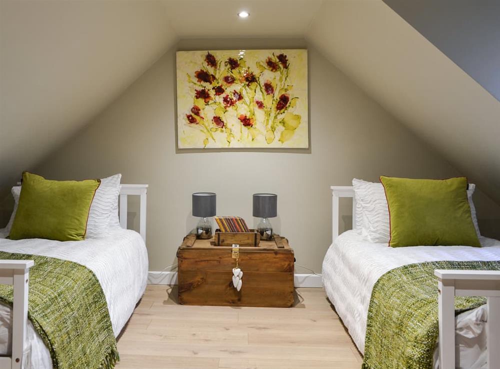 Twin bedroom at Cotlea East Cottage in Alyth, near Blairgowrie, Perthshire