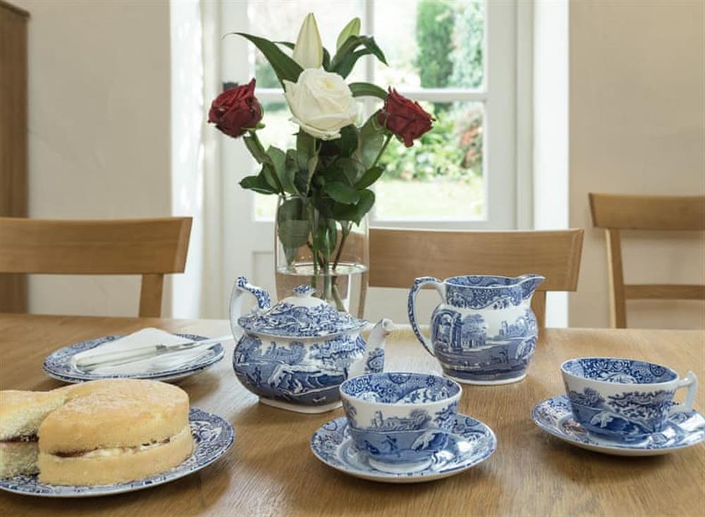 Dining area at Cotswold Way Cottage in Wood Stanway, near Winchcombe, Gloucestershire