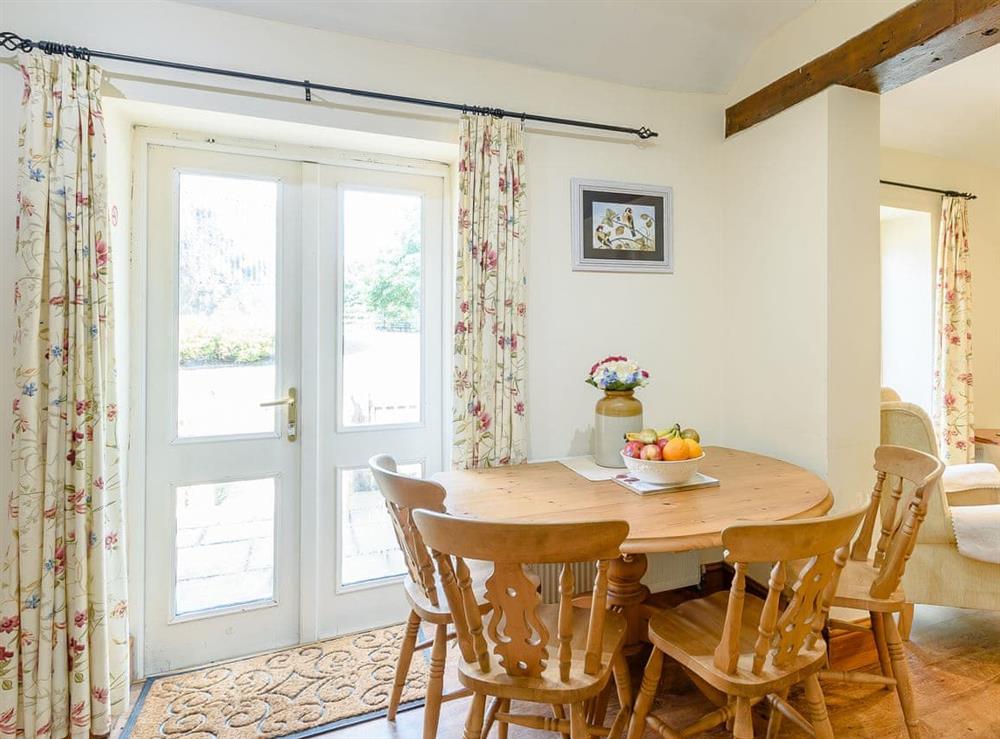 Attractive dining area at Cottage in the Pond in Garton, near Hornsea, North Humberside