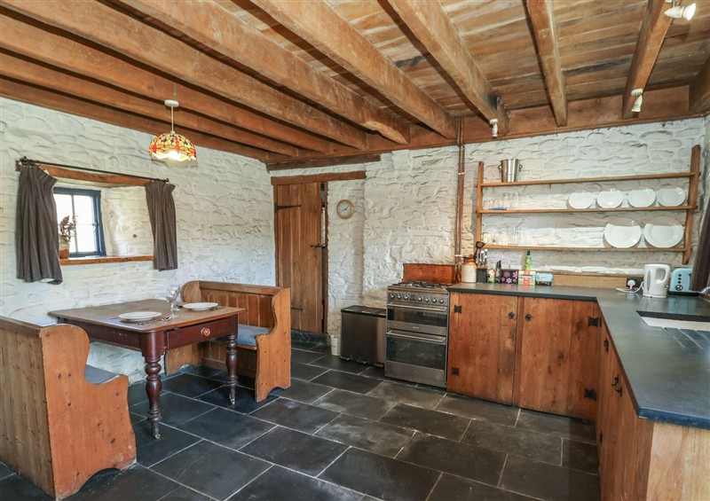This is the kitchen at Cottage, Llanybydder