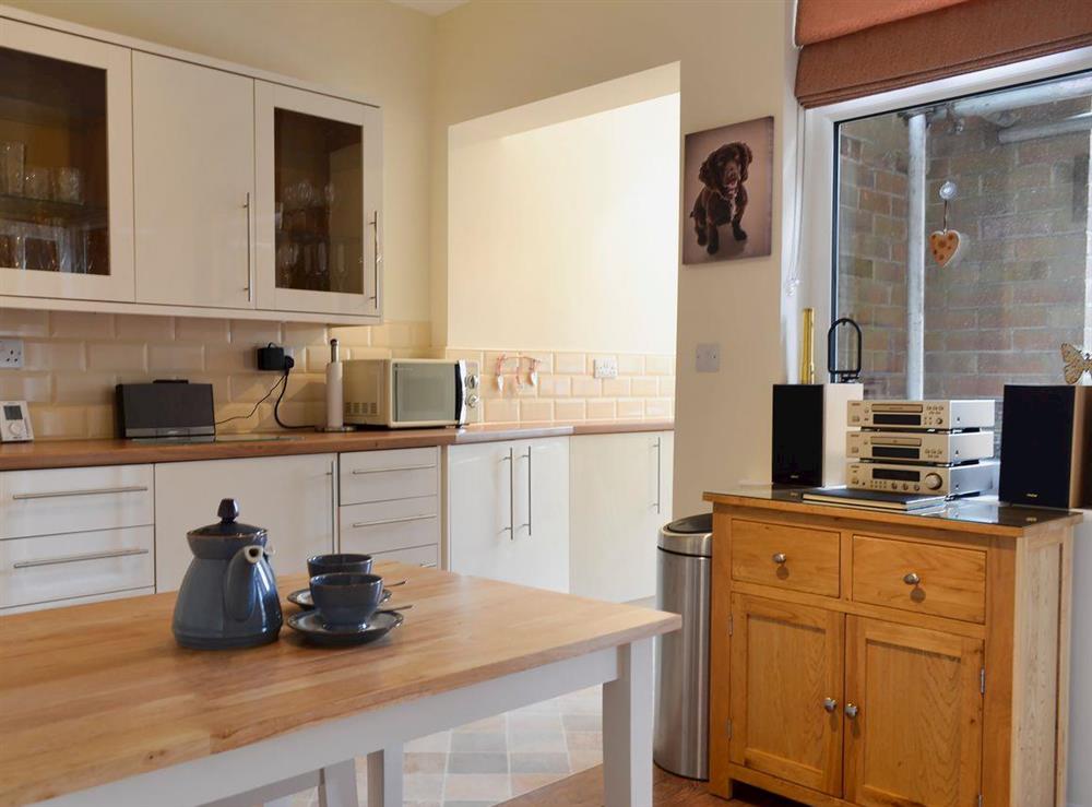 Kitchen and dining area at Cottage on the Green in Acomb, near York, North Yorkshire