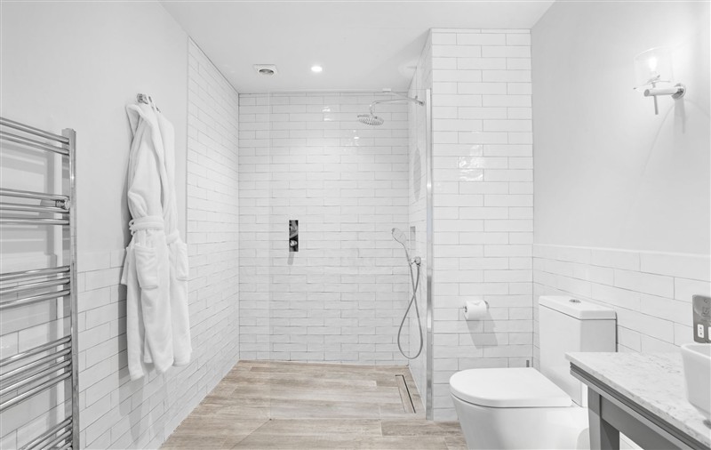 The bathroom at