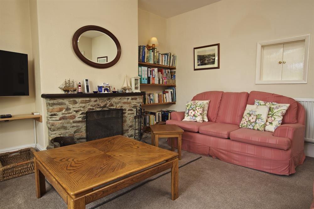 Cosy lounge with flat screen tv at Cottage View in Hope Cove, Nr Kingsbridge