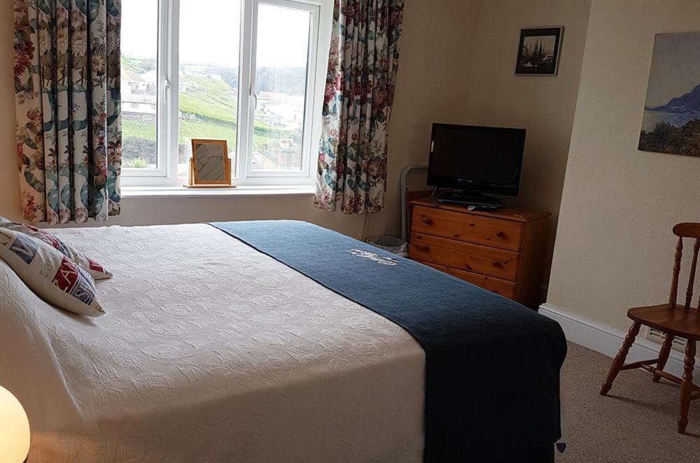 Master bedroom with views towards the sea and Hope Cove at Cottage View in Hope Cove, Nr Kingsbridge