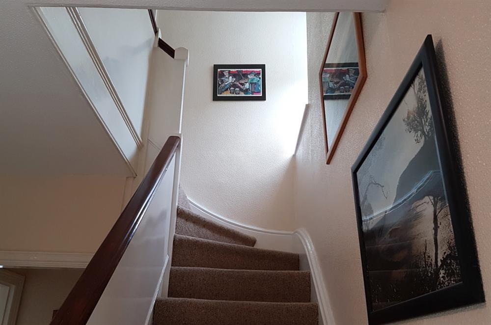 Stairs leading to first floor bedrooms at Cottage View in Hope Cove, Nr Kingsbridge