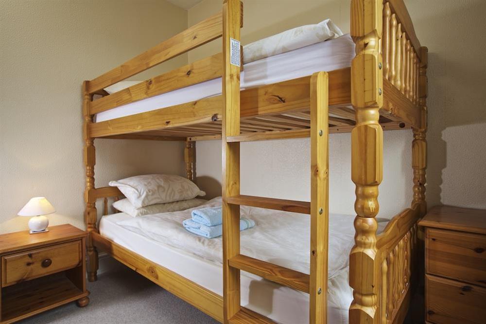 Third bedroom with full size bunk beds at Cottage View in Hope Cove, Nr Kingsbridge