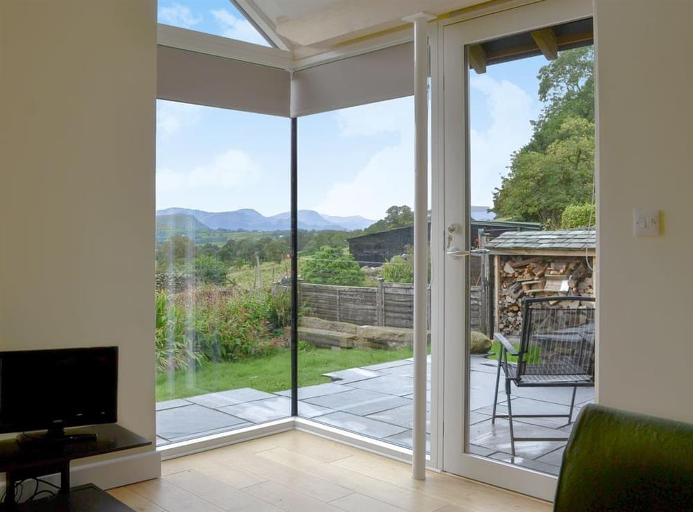Wonderful views from the living area at Cottam Road in Threlkeld, near Keswick, Cumbria