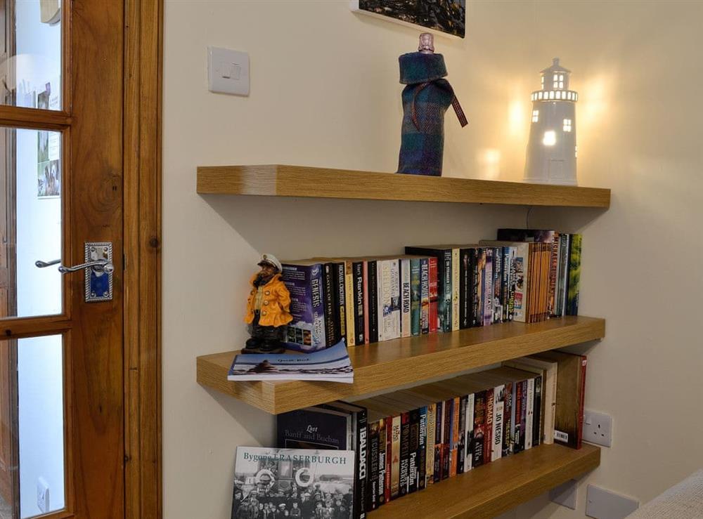 Book shelf at Cotton Shore in Inverallochy, near Fraserburgh, Aberdeenshire