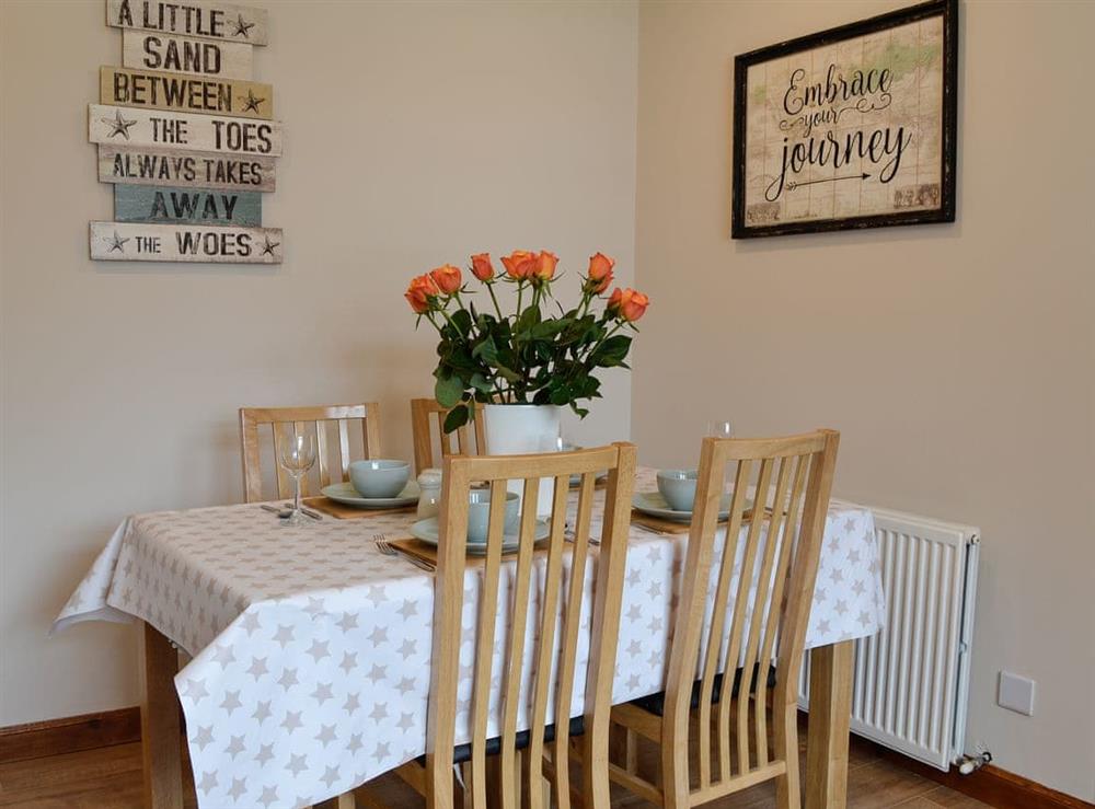 Dining area at Cotton Shore in Inverallochy, near Fraserburgh, Aberdeenshire