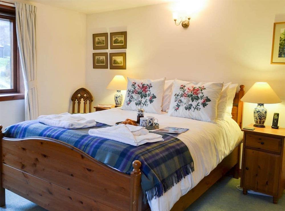 Double bedroom with en-suite shower room at Coulags Croft in Coulags, Strathcarron, Ross-shire., Ross-Shire