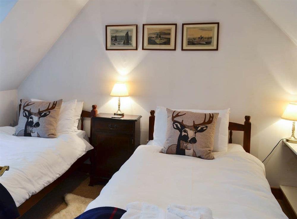 Twin bedroom at Coulags Croft in Coulags, Strathcarron, Ross-shire., Ross-Shire