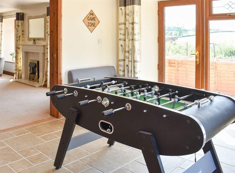 Games room at Country Lodge in Little Musgrave near Kirkby Stephen, Cumbria