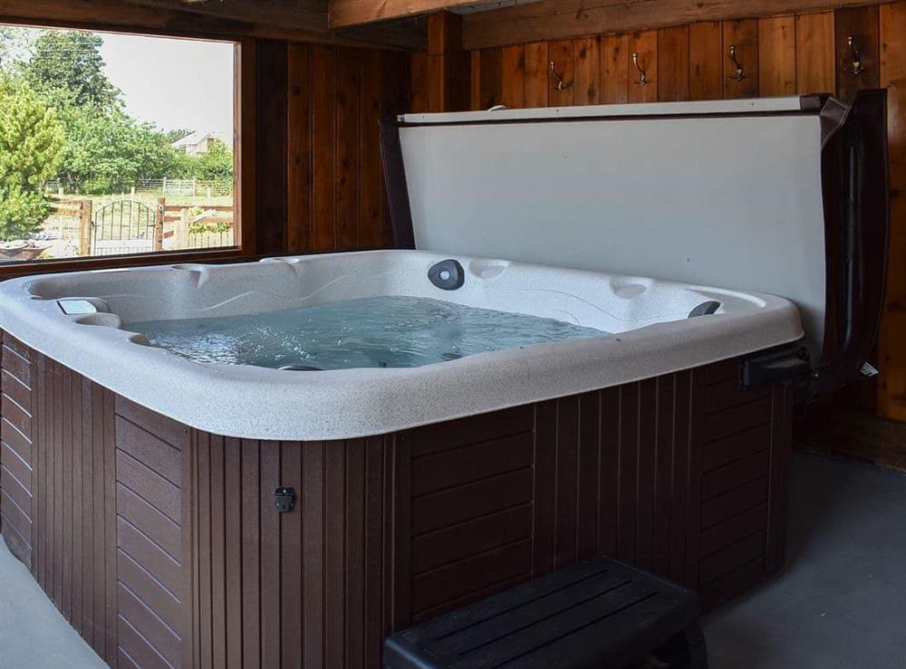 Hot tub at Country Lodge in Little Musgrave near Kirkby Stephen, Cumbria