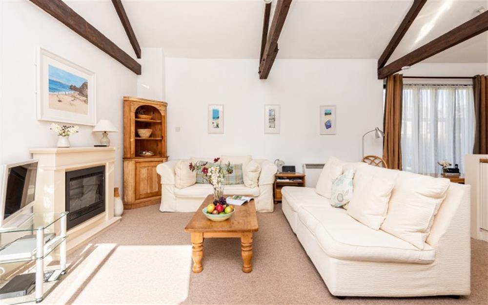 A look at the comfortable lounge.  at Court Barton Cottage No. 1 in South Huish