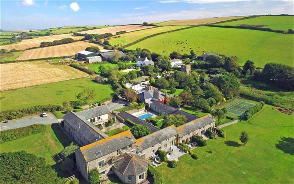 Aerial view of Court Barton  at Court Barton Cottage No. 1 in South Huish