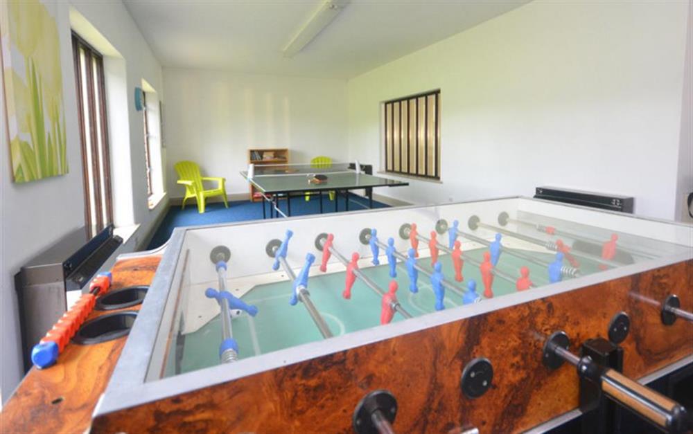 The games room at Court Barton Cottage No. 10 in South Huish