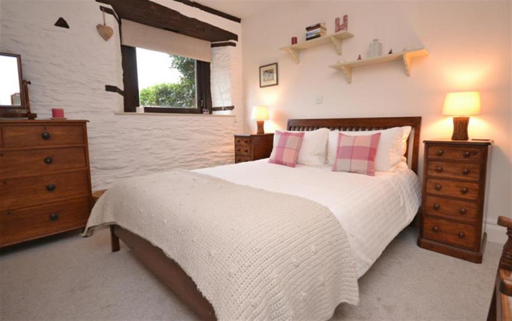 The master bedroom at Court Barton Cottage No. 10 in South Huish