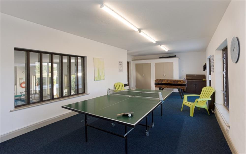 The games room  at Court Barton Cottage No. 11 in South Huish