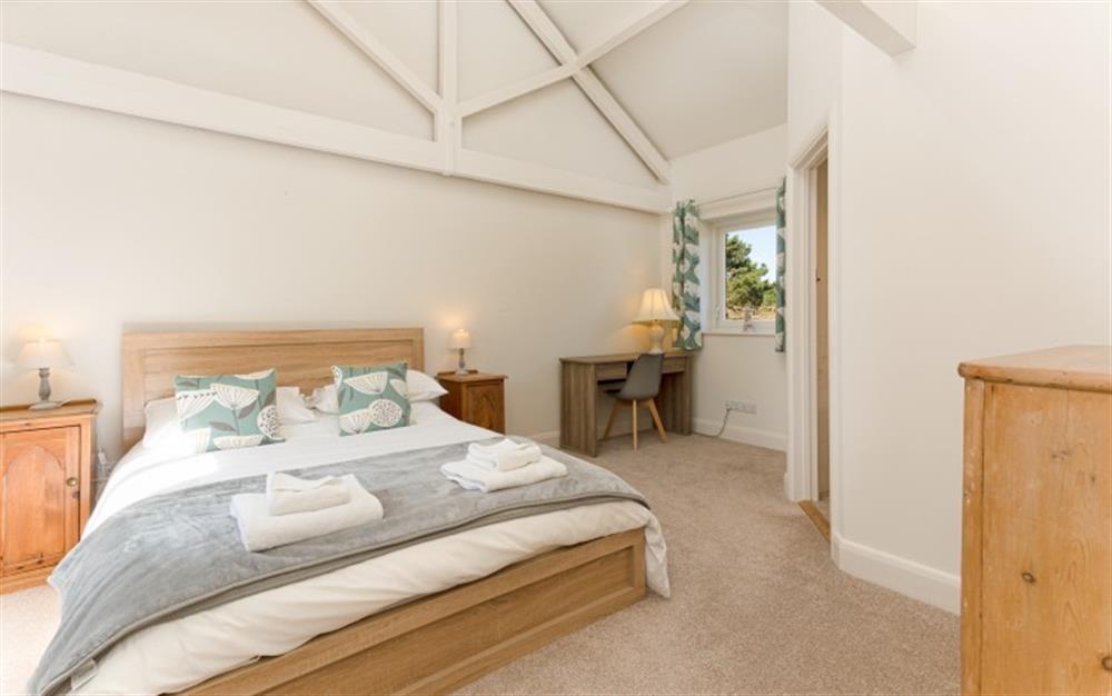 The master bedroom  at Court Barton Cottage No. 11 in South Huish