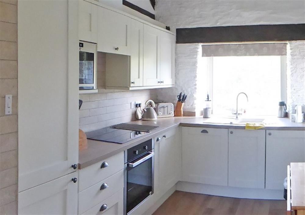 The kitchen at Court Barton Cottage No. 2 in South Huish