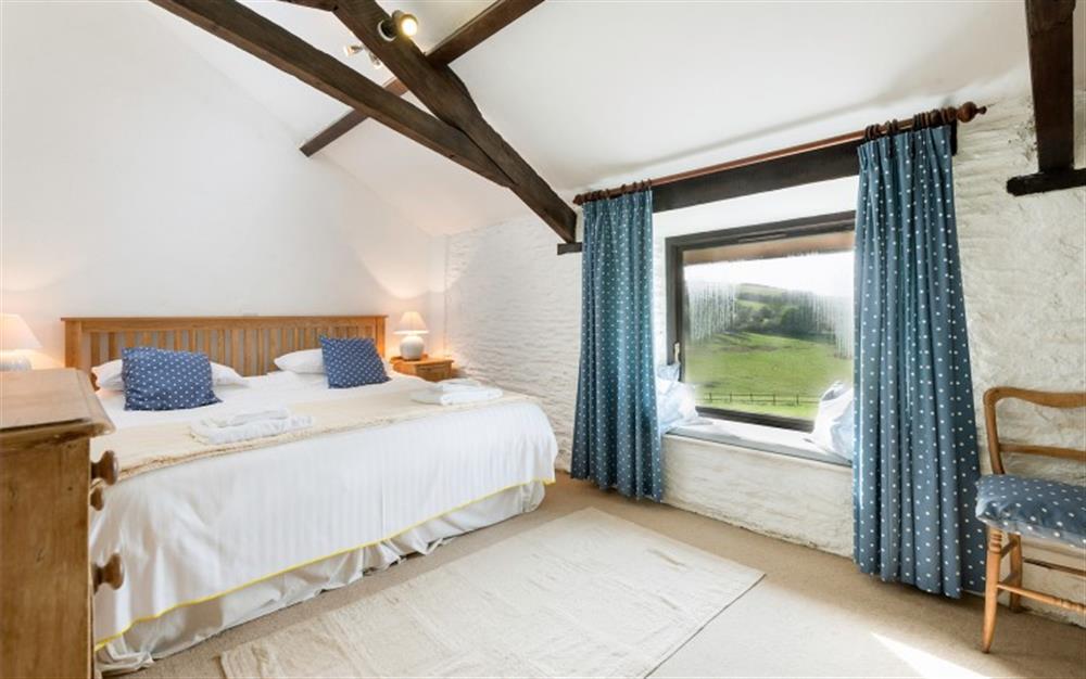 The double bedroom at Court Barton Cottage No. 4 in South Huish