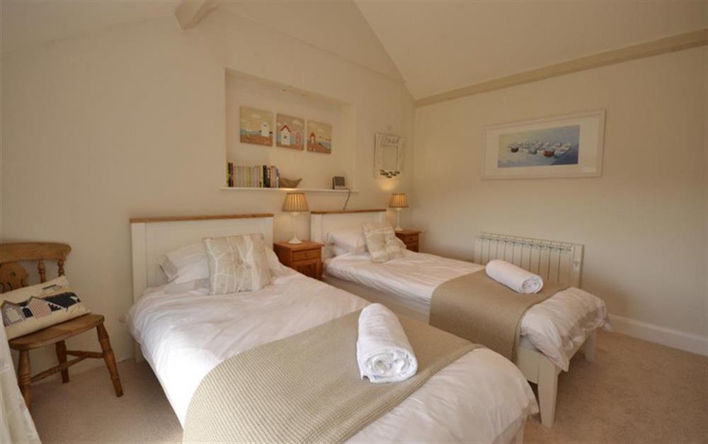 Another view of twin bedroom at Court Barton Cottage No. 7 in South Huish