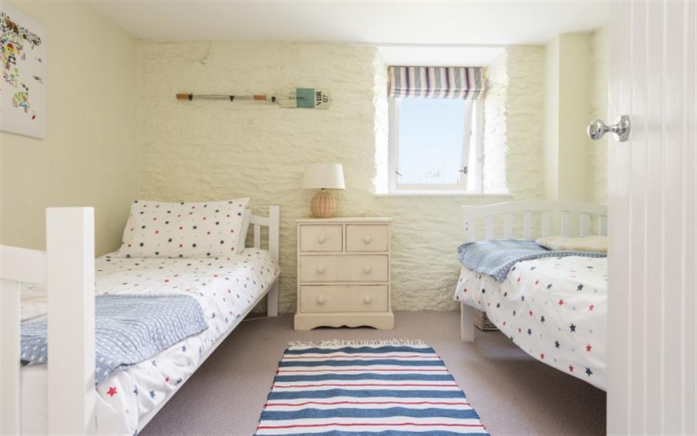 Twin bedroom  at Court Barton Cottage No. 8 in South Huish