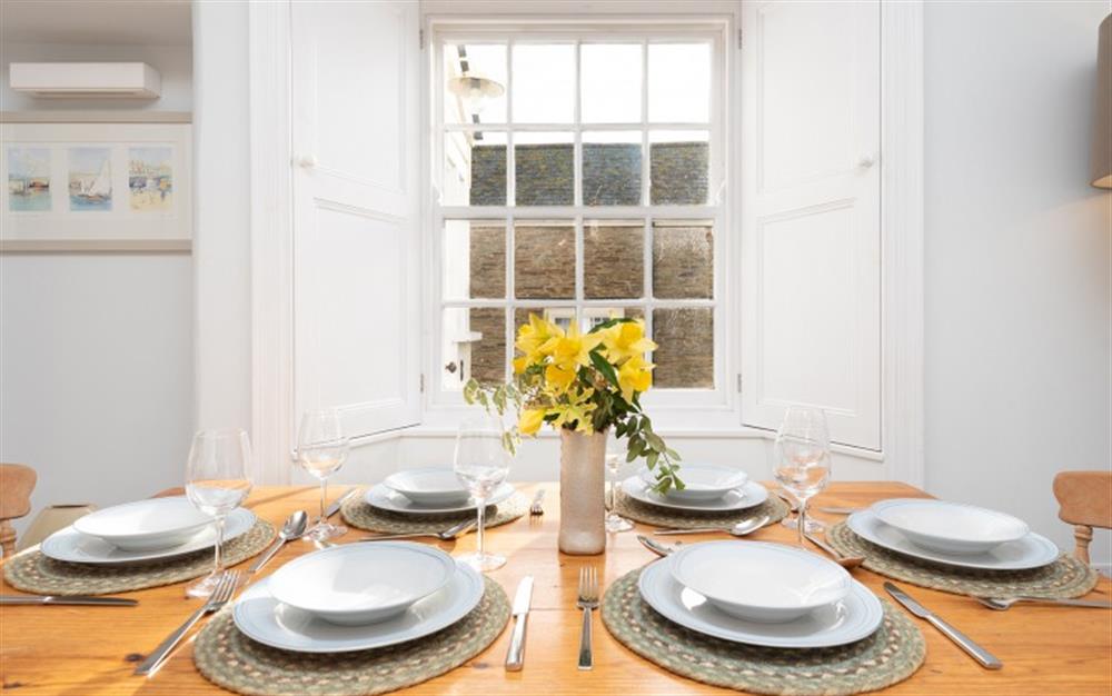 Another look at the dining area at Court Cottage in Salcombe