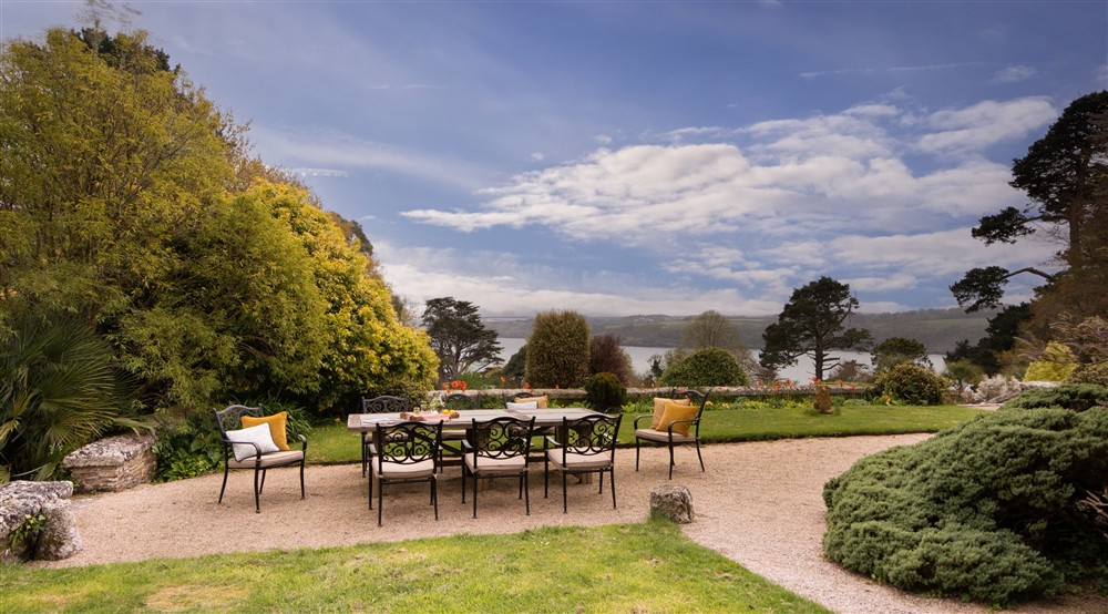 The outdoor seating at Court in Falmouth, Cornwall