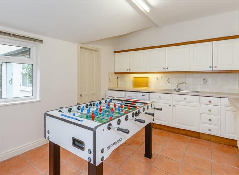 Utility with table football at Court House Cottage in Scorton, near Richmond, North Yorkshire