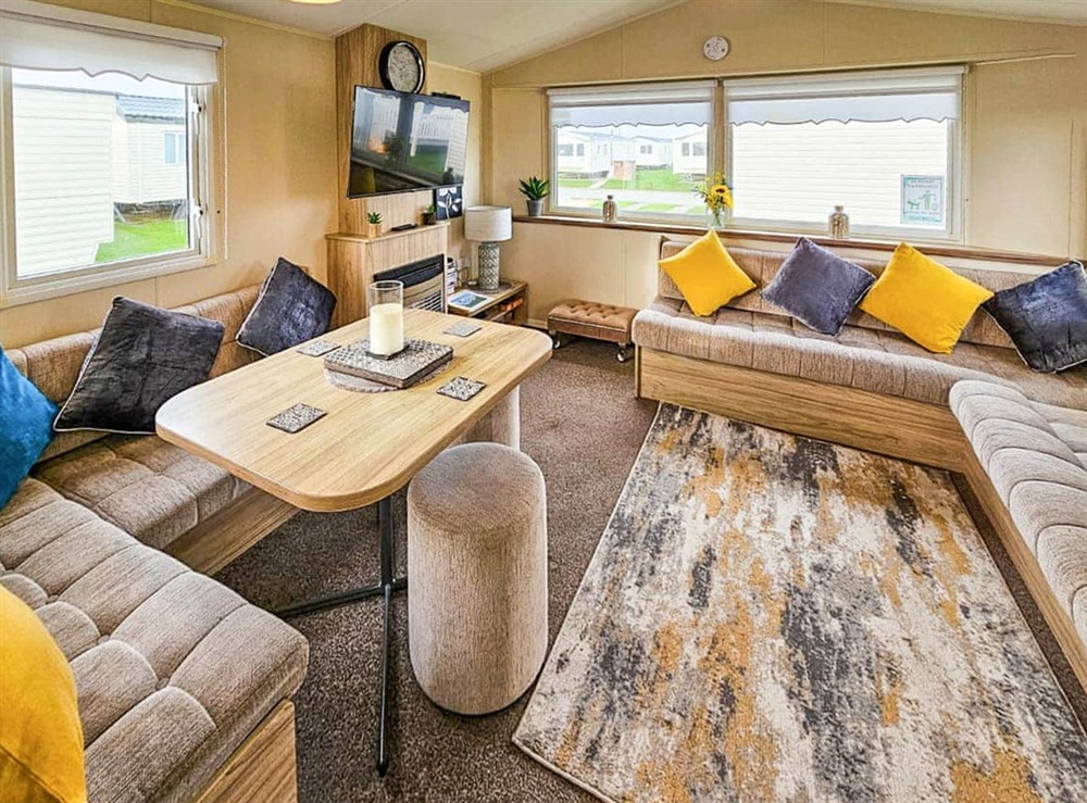 Open plan living space at Court Lodge in Rhyl, Denbighshire
